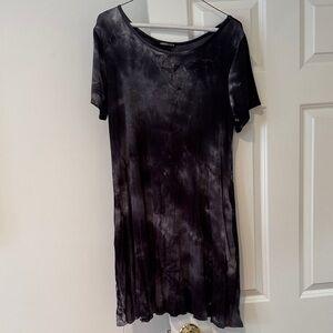 HEIMISH USA Dark Tie-Dye Mini Dress